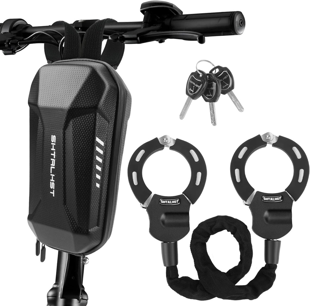 E Scooter Schloss, Handschellenschloss, Schloss für E Scooter mit Rollertasche, Fahrrad Zubehör, Sch