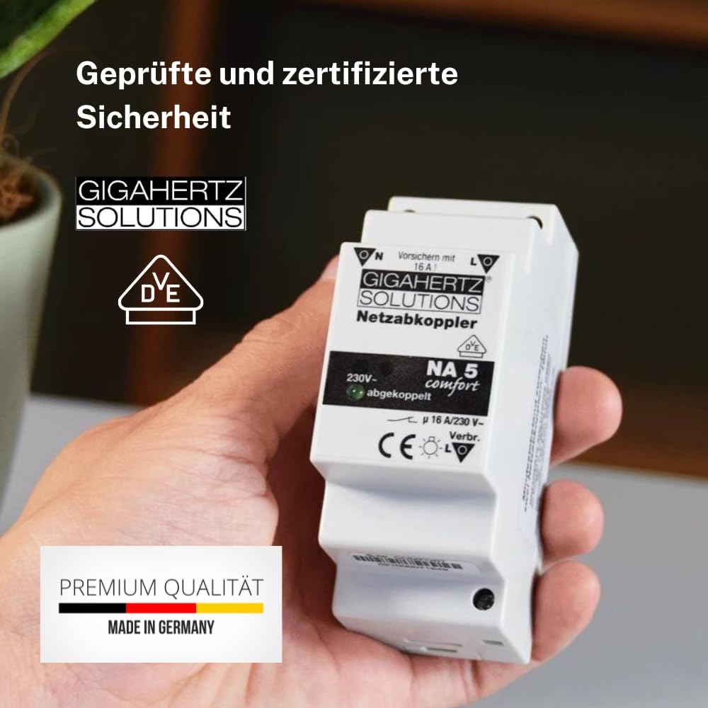 Gigahertz-Solutions 210-161 Netzabkoppler NA5 Comfort | Netzfreischalter für Elektrosensible | VDE-G