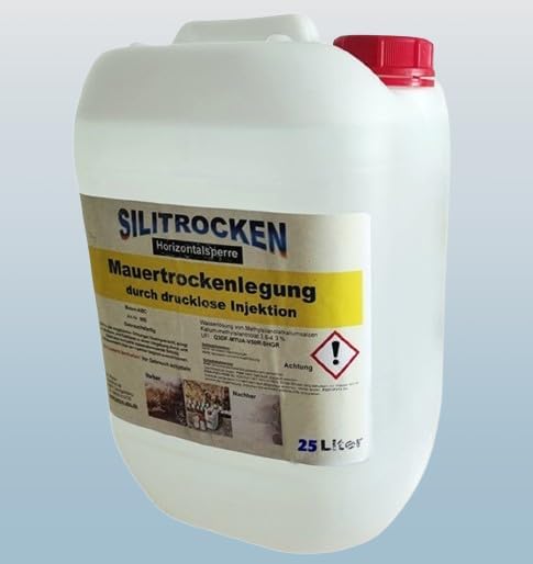 Horizontalsperre - Nachfüllkanister (25 L) - Verkieselungsmittel zur Mauerwerkstrockenlegung (€ 4,50