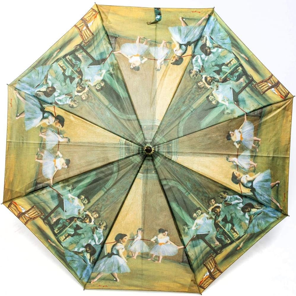 LUCKYWEATHER Regenschirm Stockschirm Damen Motiv Degas Ballet Class I Stockregenschirm gross und sta