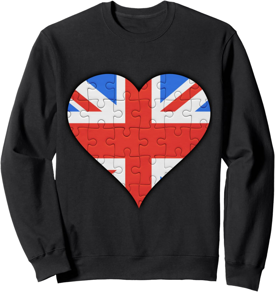 Grossbritannien Britische Flagge Herz Sweatshirt