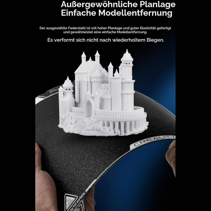 Creality K1 Max PEI Bauplatten Kit, Flexible Federstahlplattform mit PEI Beschichtungsoberfläche und