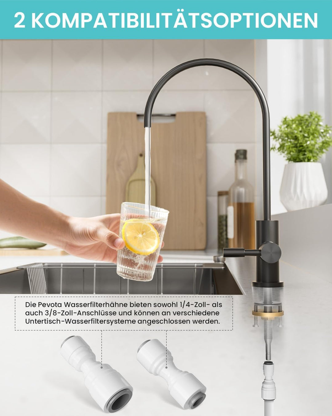 Trinkwasserhahn, Wasserhahn Küche Für Umkehrosmose Oder Wasserfiltersystem, Küchenarmatur Aus Edelst