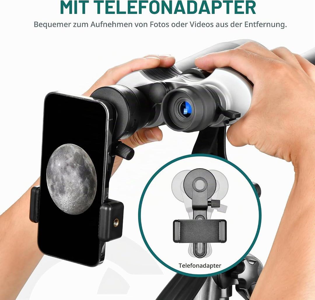 ESSLNB Zoom-Ferngläser 13-39x70 für Sternbeobachtung, mit Smartphone-Adapter, Stativadapter &amp; Aufbew