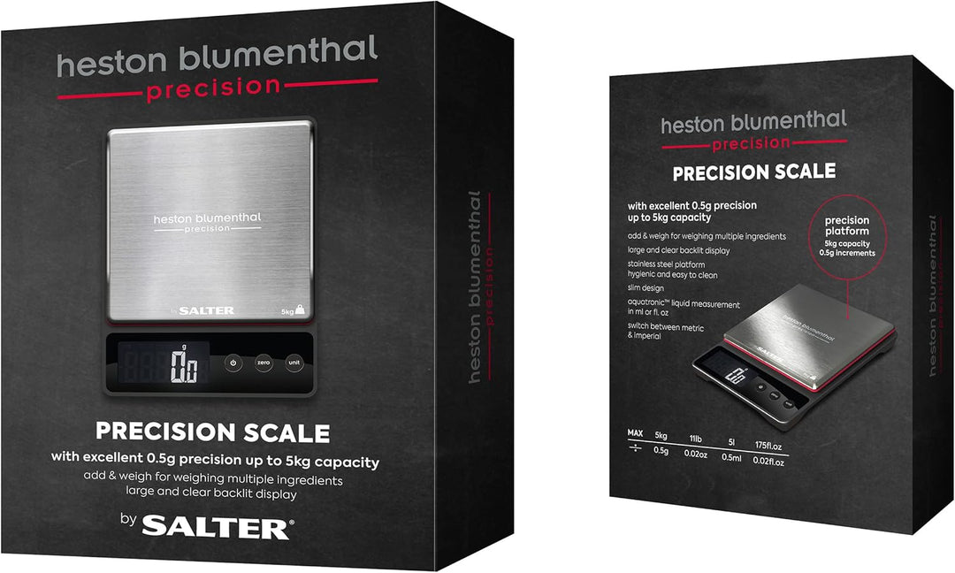 Heston Blumenthal by Salter 1140A HBBKDR Digitale Küchenwaage - 5kg Kapazität, Messung in Präzisions