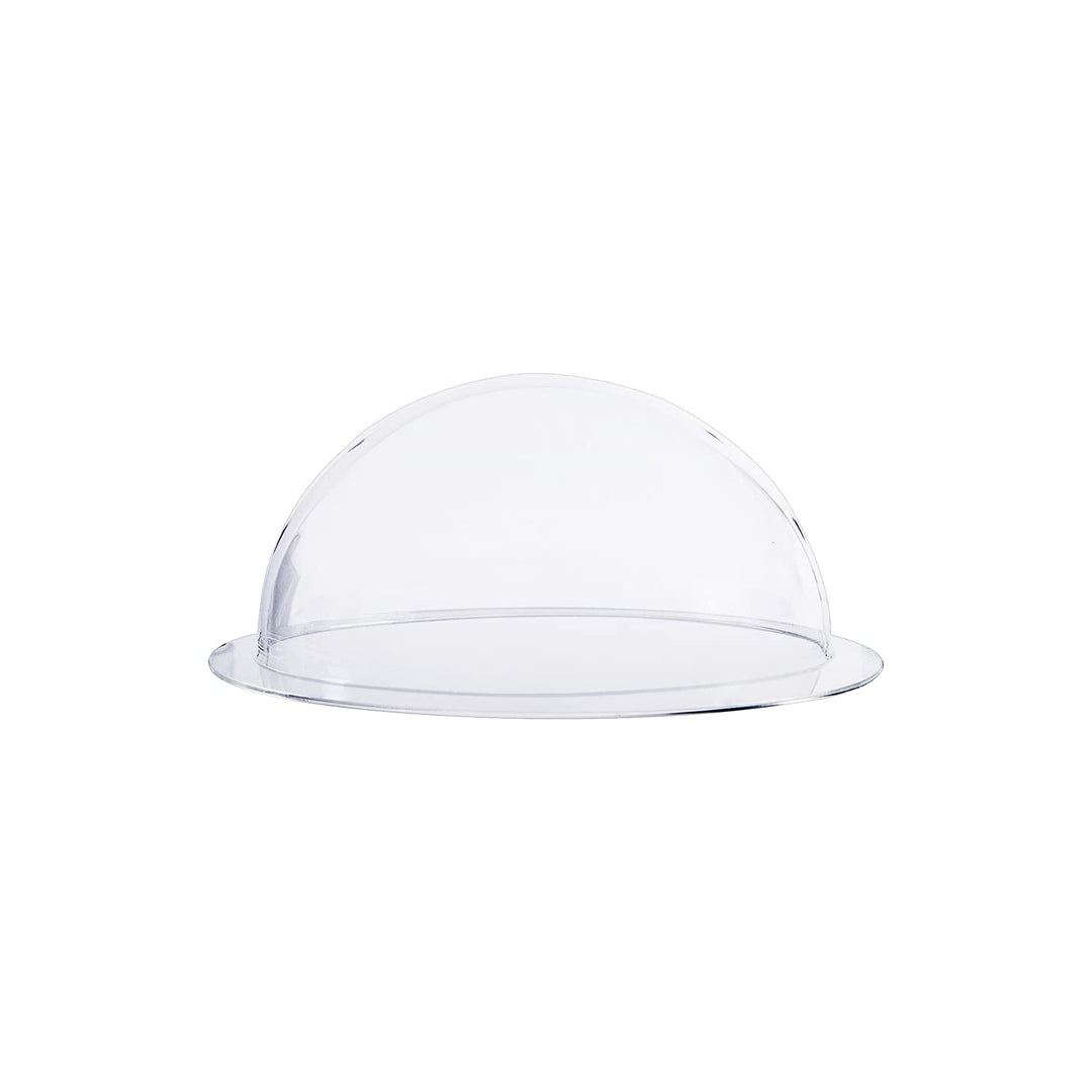 HMF 46710 Halbkugel aus Acryl mit Krempe, DIY Acrylhaube | Ø 10 cm | Transparent 100 mm, 100 mm