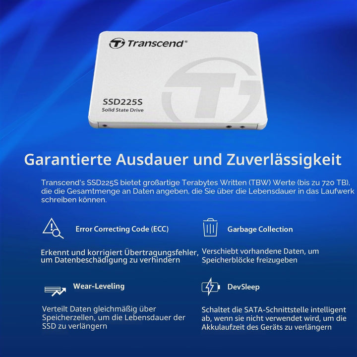 Transcend SSD225S 2.5" 1000 GB Serial ATA III 3D NAND, TS1TSSD225S
