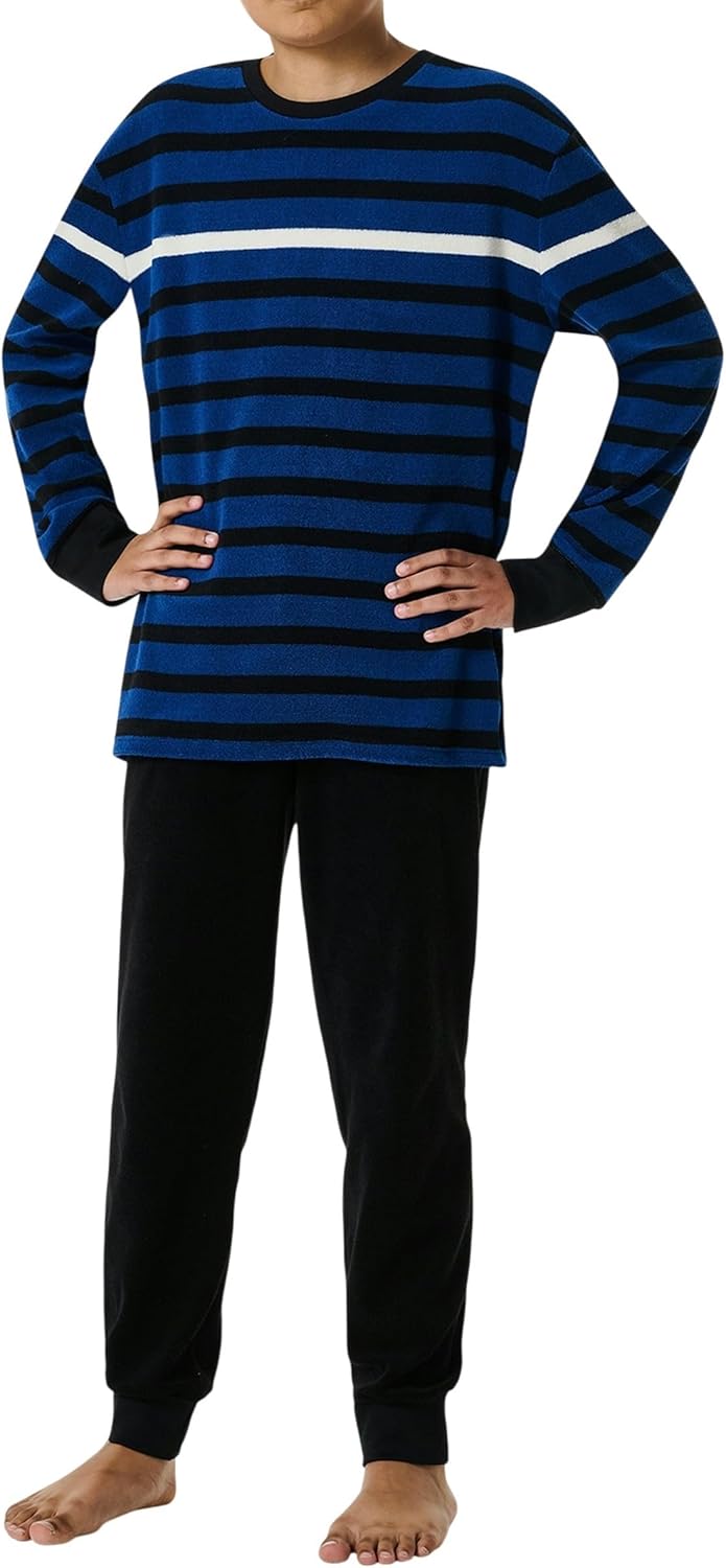 Schiesser Jungen Schlafanzug Set Pyjama Warme Qualitäten Frottee - Fleece - Interlock - Grösse 140 B