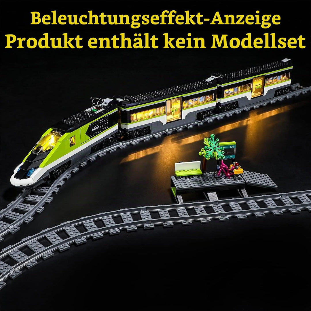 GEAMENT LED Licht-Set Kompatibel mit Lego Personen-Schnellzug (Express Passenger Train) - Beleuchtun