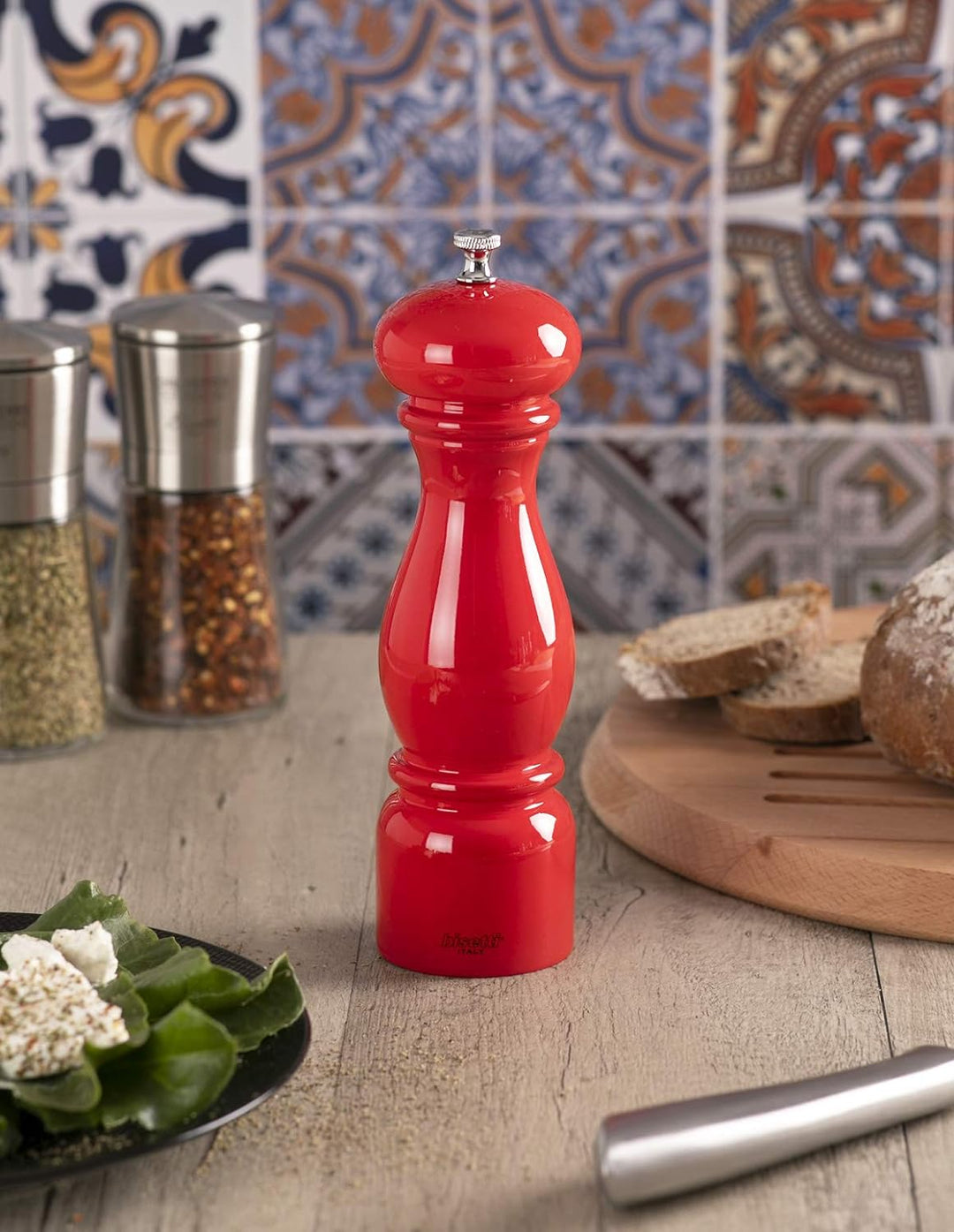 Bisetti 6250LRL Pfeffermühle, Buche, 22 cm, Rot