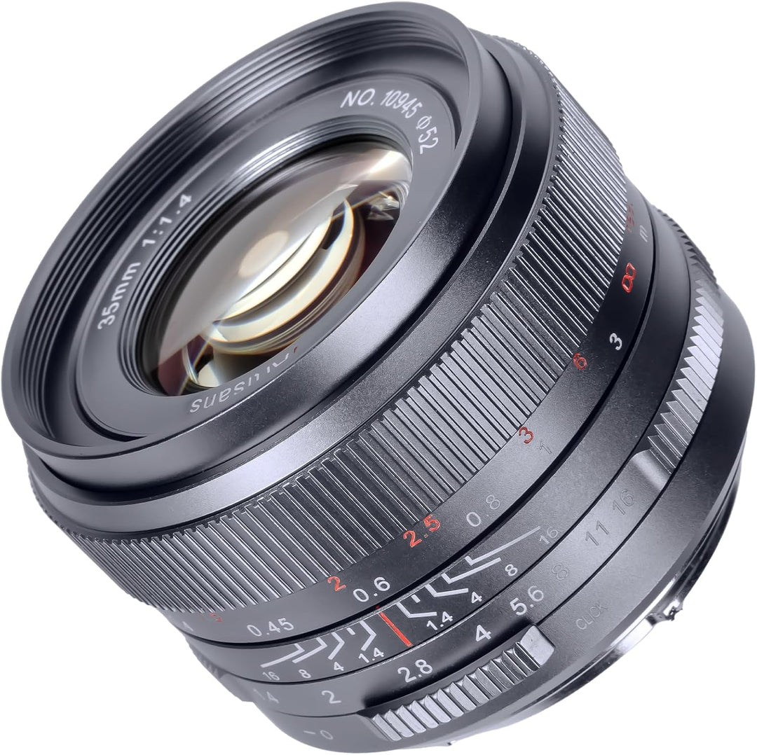 7artisans 35 mm F1.4 Mark Ⅱ Vollformat Festbrennweite mit manueller Fokussierung und grosser Blende,