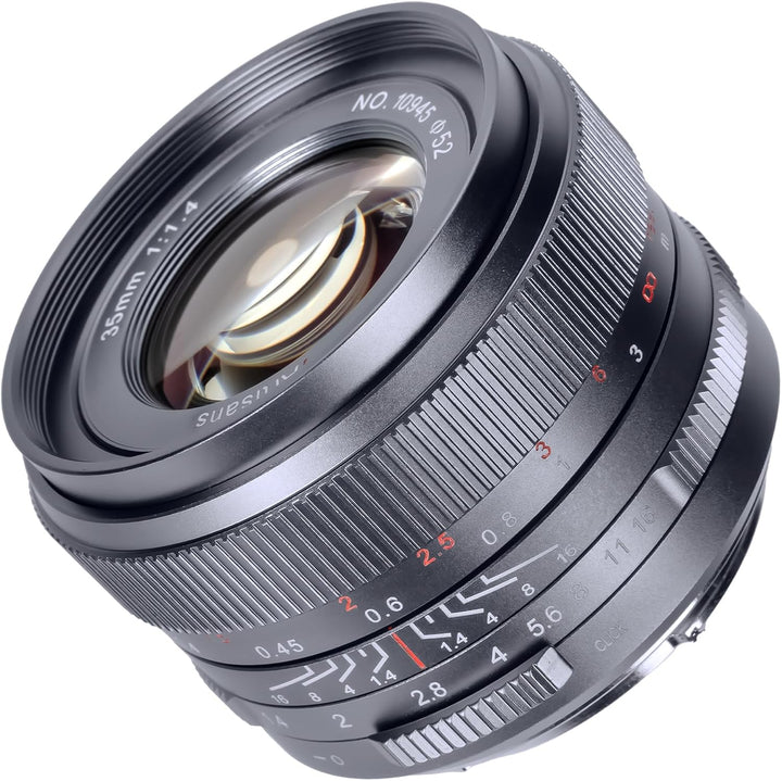 7artisans 35 mm F1.4 Mark Ⅱ Vollformat Festbrennweite mit manueller Fokussierung und grosser Blende,