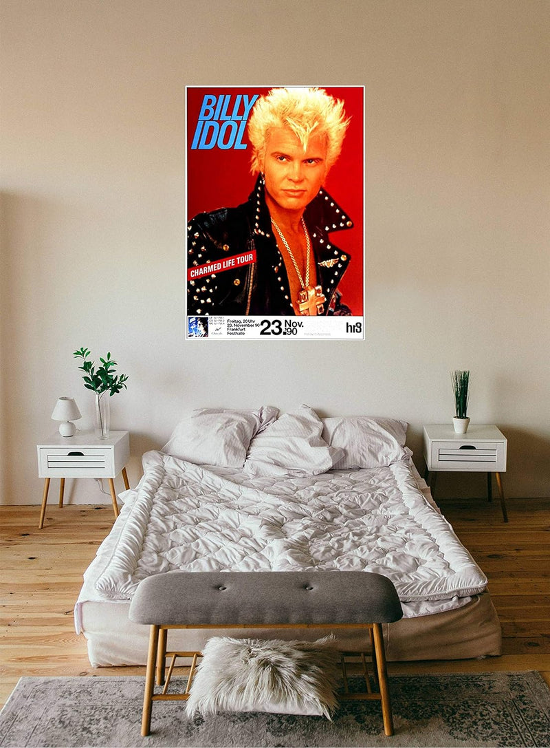 Billy Idol - Charmed Life, Frankfurt 1990 » Konzertplakat/Premium Poster | Live Konzert Veranstaltun