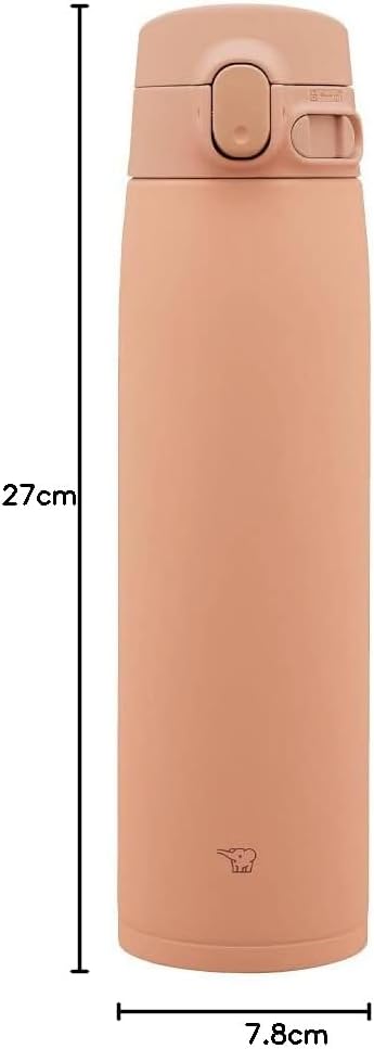 Zojirushi SM-VA72-TM Wasserflasche, One-Touch-Edelstahlbecher, nahtlos, 720 ml, Pale Taupe 24-Ounce