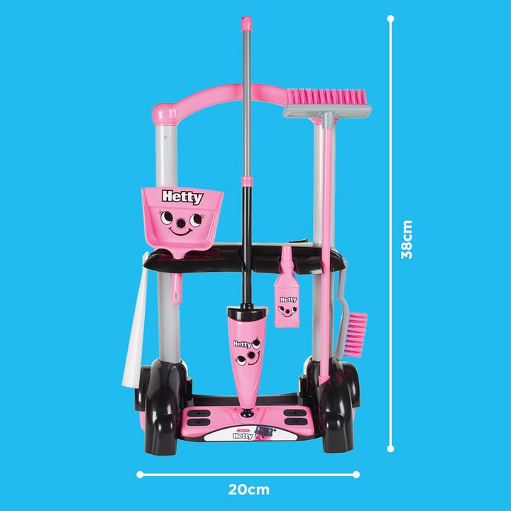 Casdon Hetty Cleaning Trolley , Hetty-Inspired Toy Cleaning Trolley For Children Aged 3+ , Wheels Ar