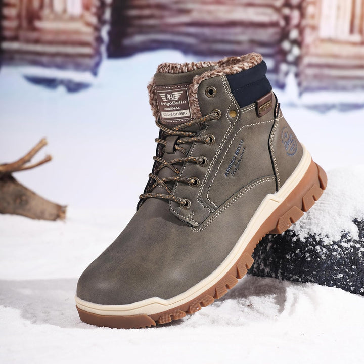 ARRIGO BELLO Winterstiefel Herren Winterschuhe Gefüttert Rutschfeste Warm Stiefel Gemütlich Trekking