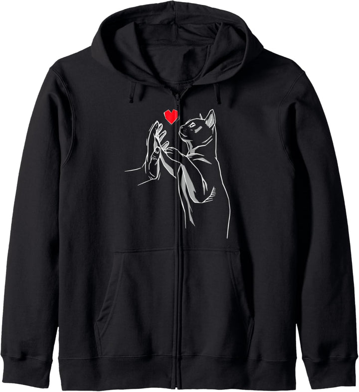 Süsse Katzen Haustier Schwarze Katze Kapuzenjacke