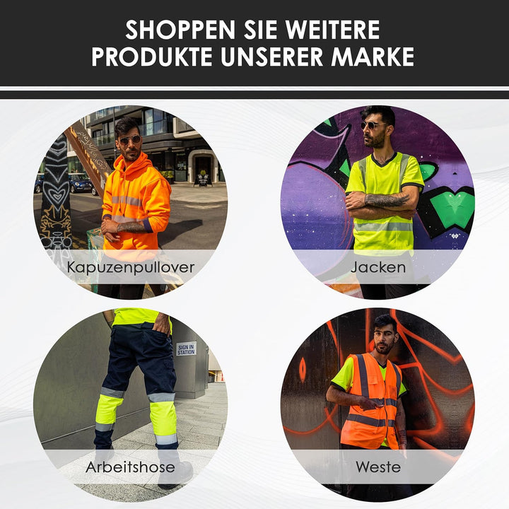 Apparel Warnschutz-T-Shirt – Reflektierendes Warn-Shirt – Warn-Shirt – Sicherheits-T-Shirt – Arbeits