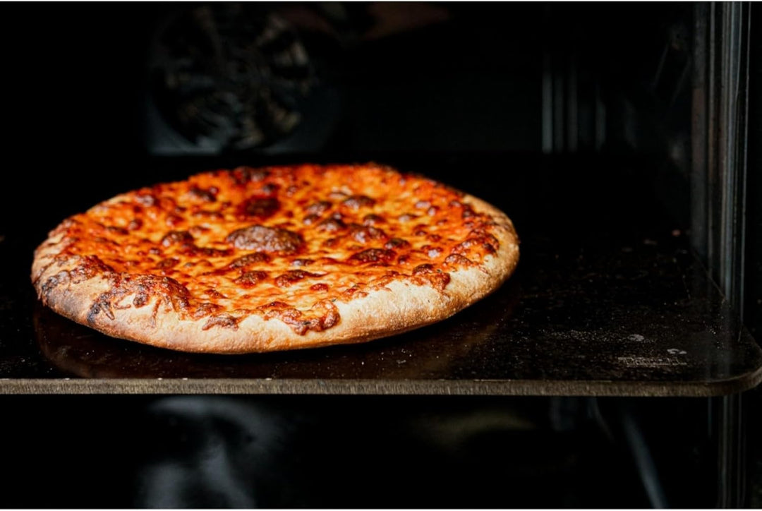 KOCH #58 Backstahl Platte 38 x 28cm für perfekte Pizza & Brot - Massive 6mm Stärke - Gewicht 5 KG -