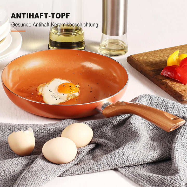 Antihaft-Kochgeschirr-Set, 11-teilig, ofen- und grillfest (350 °F), Töpfe und Pfannen, Küchenkochset