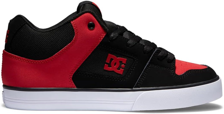 DC Shoes Herren Pure Mid Sneaker 47 EU Black Red, 47 EU Black Red