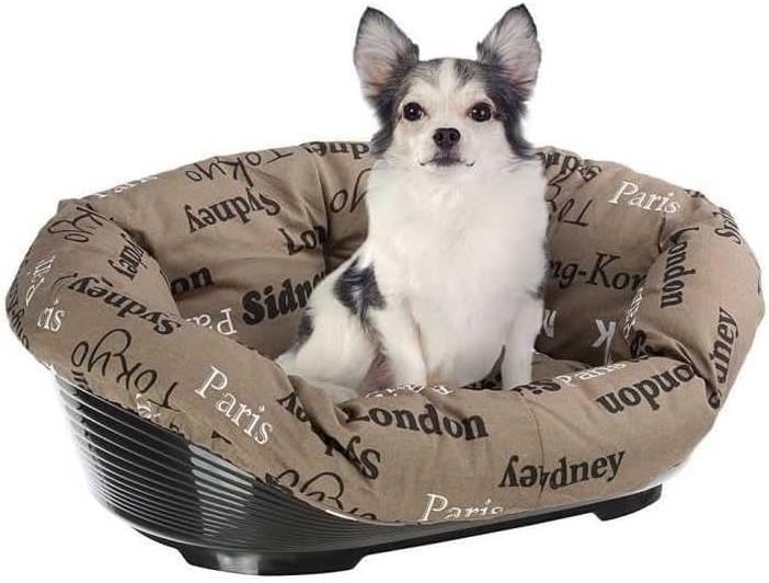 Ferplast Hundebett Hundesofa Katzenbett Hundematte Sofa' 2 Kunststoffkorb mit Waschbarem Gepolsterte