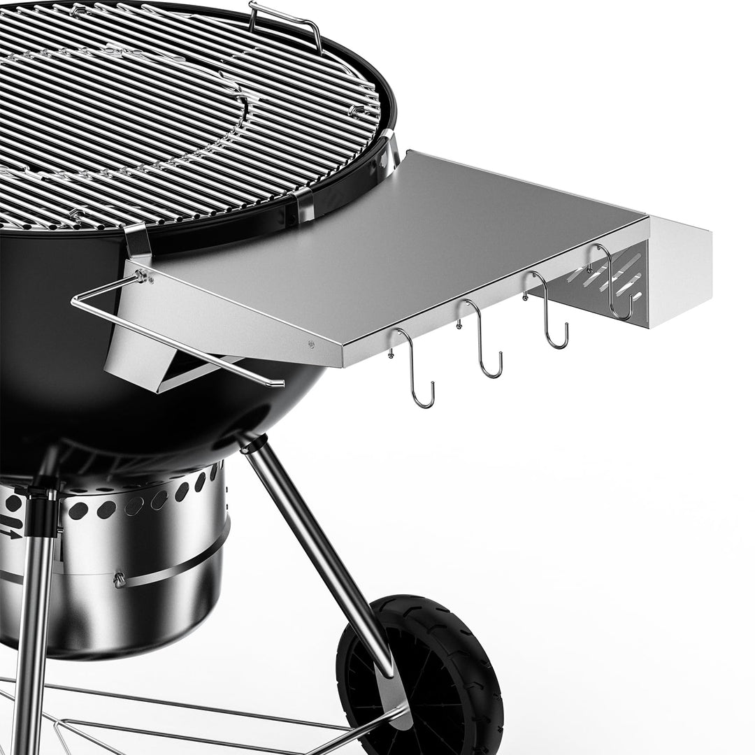 onlyfire BBQ Beistelltisch Outdoor für Weber 57 cm Kugelgrill & Master-Touch Holzkohlegrill, Grill S