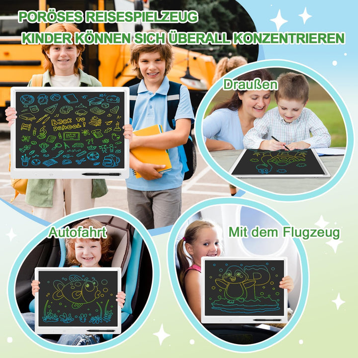 LCD schreibtafel kinder 22 zoll bunte lcd schreibtafel 2 Stiften und Verstellbarem Ständer, Ist Ein