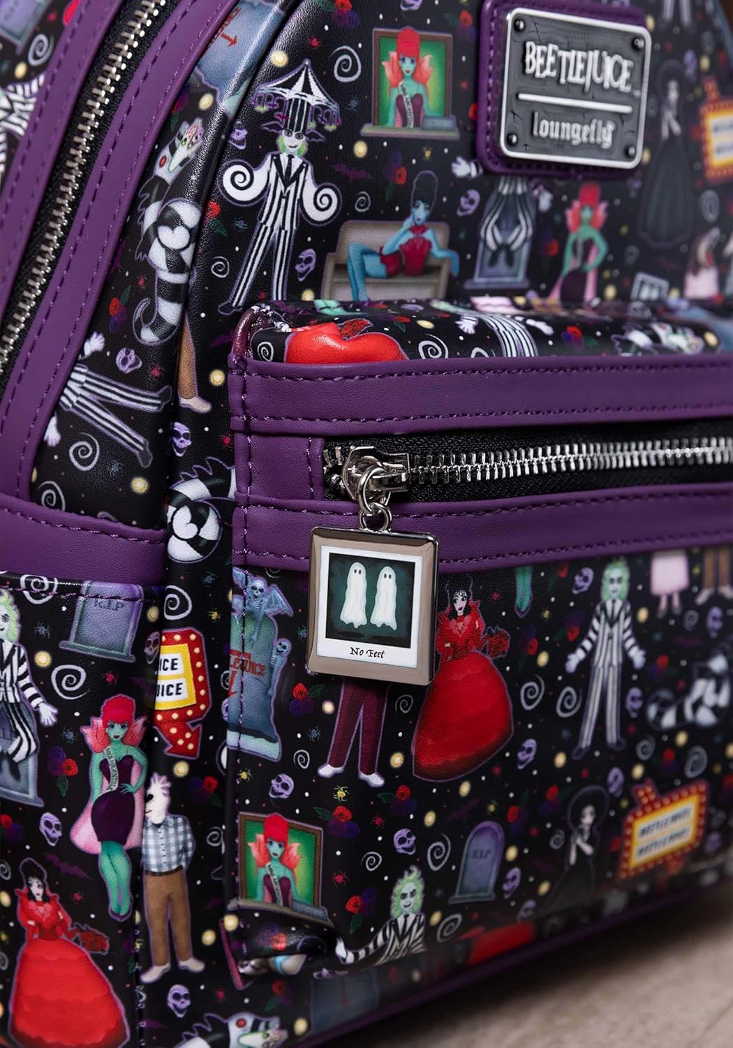 Loungefly Beetlejuice Icons AOP Mini Backpack