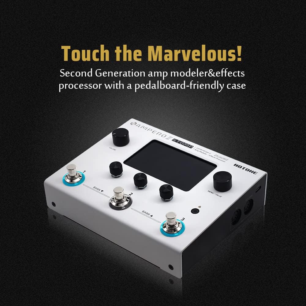 HOTONE Gitarre Bass Multi-Effekte Prozessor Gitarren Bass Effektpedal Touchscreen Gitarre Bass Amp M
