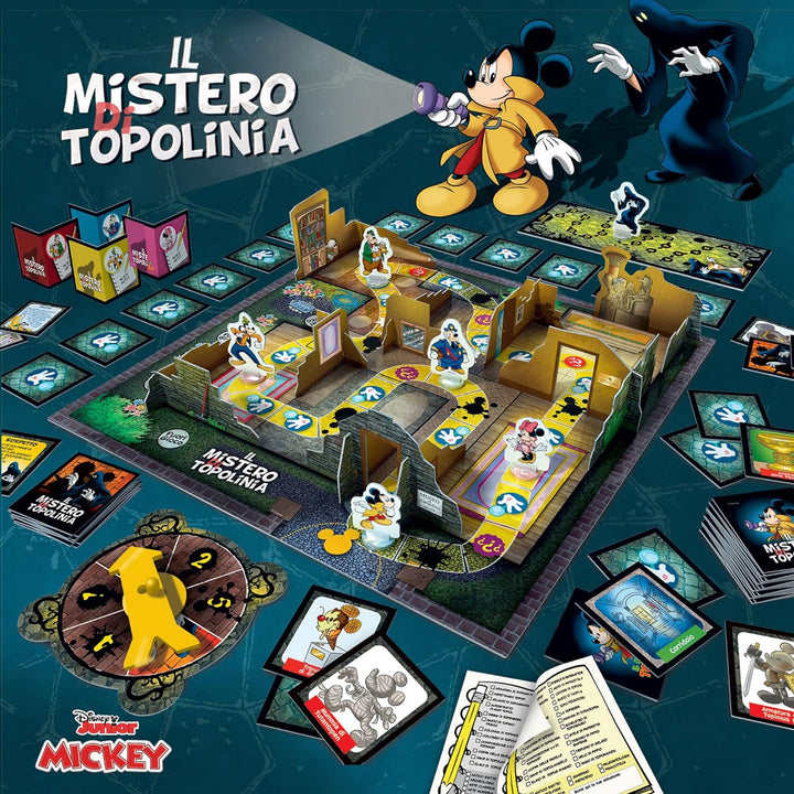 Lisciani Giochi 97876 Disney The Mystery of Mickey Mouse, Box Society, Plankenspiel, 3D-Papierstrukt