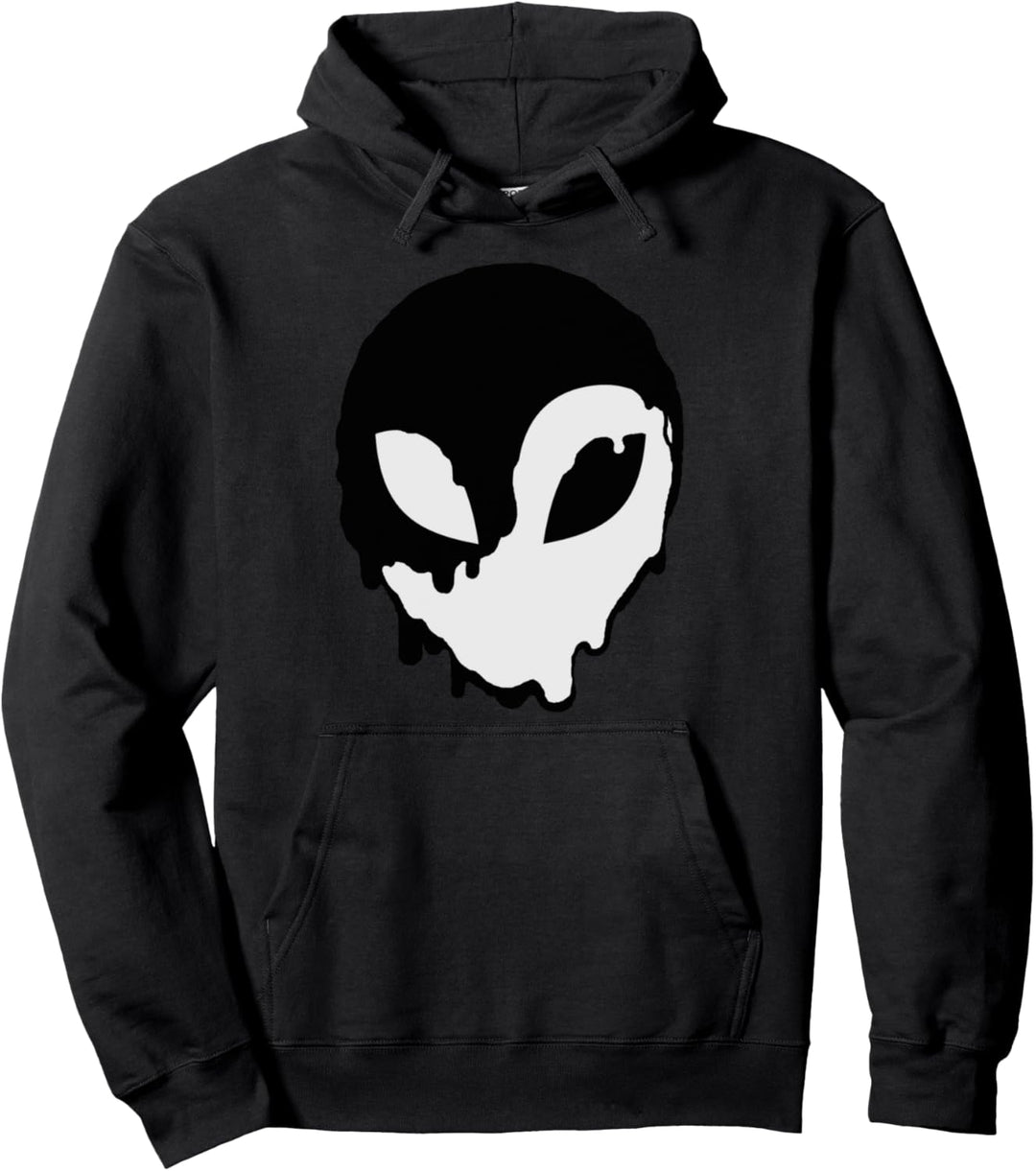 Trendy Ying Yang Alien Head Pullover Hoodie