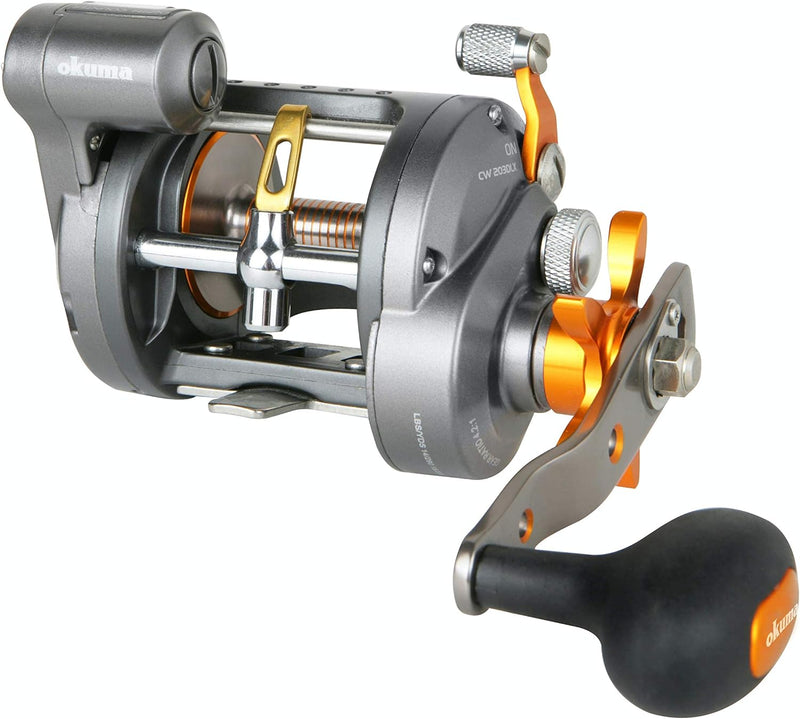Okuma Schlepprolle für kaltes Wasser Cw-303dlx: 420 Yds-9 kg, linke Hand, Cw-303dlx: 420 Yds-9 kg, l