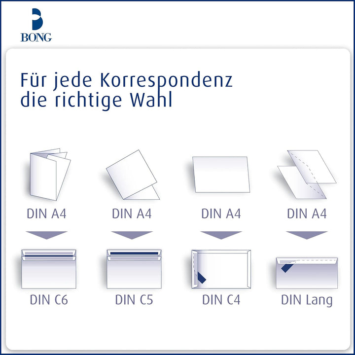 Bong Faltentasche C4 (200 Stück), haftklebende Faltentaschen mit Klotzboden und Seitenfalte, Versand