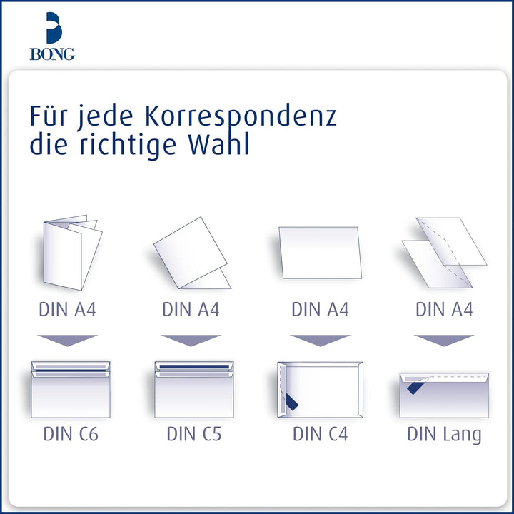 Bong Faltentasche C4 (200 Stück), haftklebende Faltentaschen mit Klotzboden und Seitenfalte, Versand