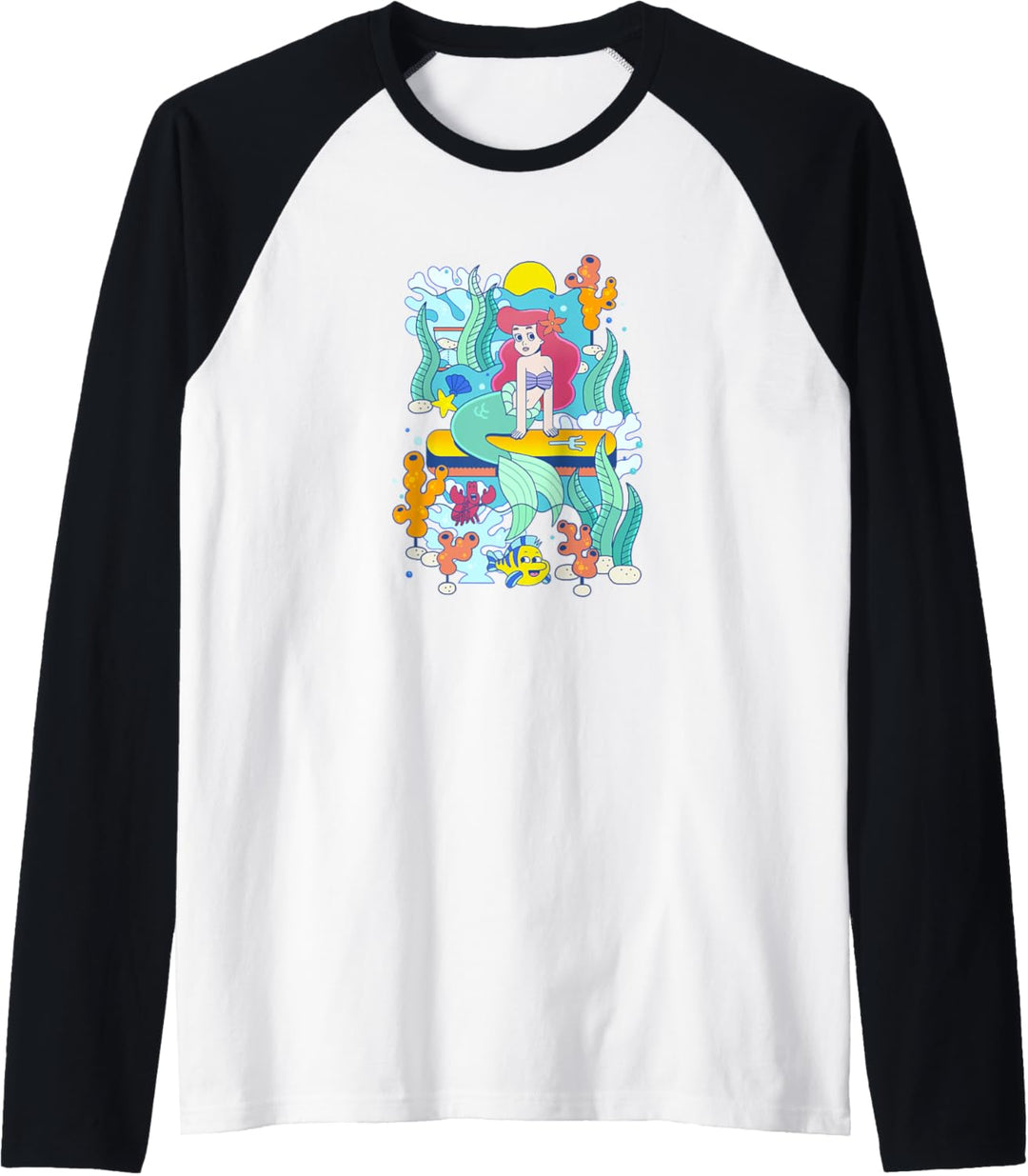 Disney Little Mermaid Artsy Portrait Poster Raglan