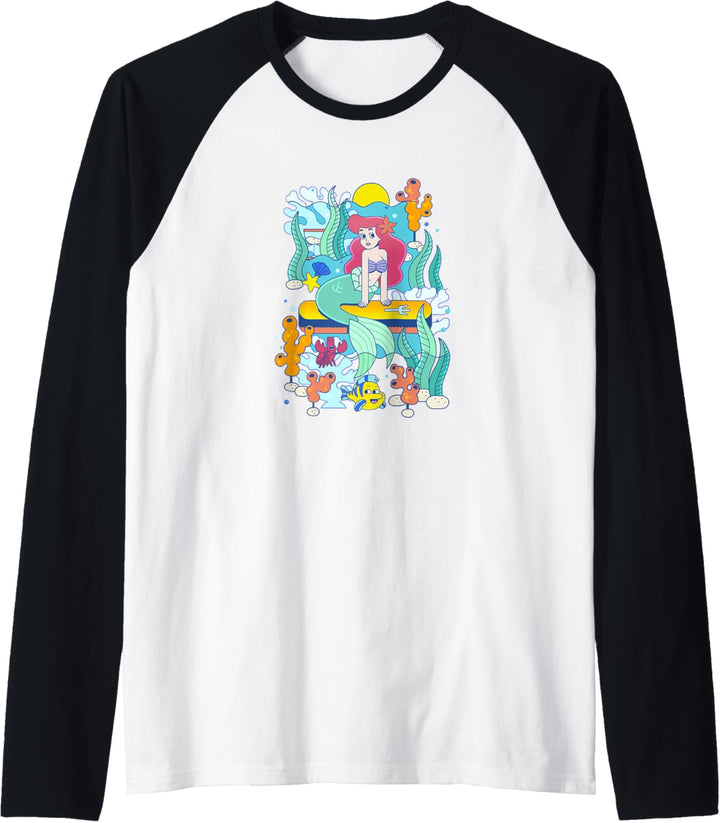 Disney Little Mermaid Artsy Portrait Poster Raglan