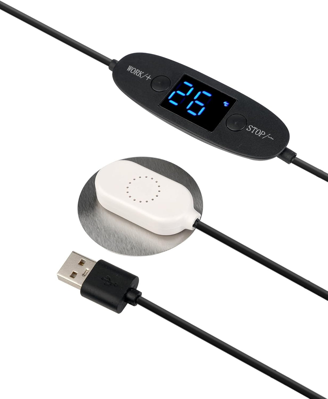euroharry 80mm Digitalanzeige temperaturgesteuertes leises Lüftersystem, 5V-Lüfter mit modernem gebü