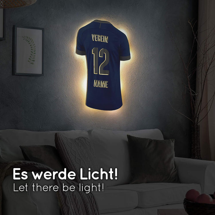 Elbeffekt Trikotlampe für Darmstadt Fans aus Holz - personalisierbares Geschenk - schenke Dein indiv