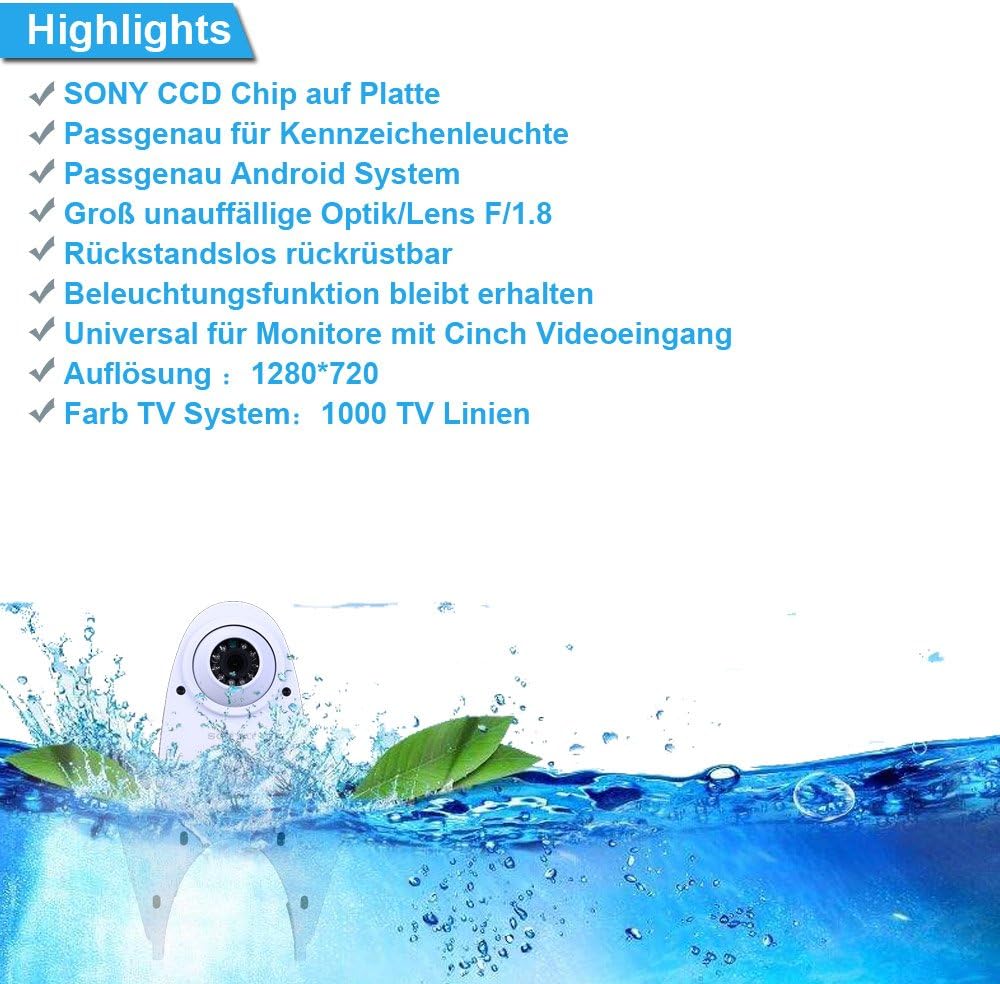 Wasserdicht Rückfahrsystem Rückfahrkamera im 3.Bremslicht Replacement für Transporter Kasten Kombi C