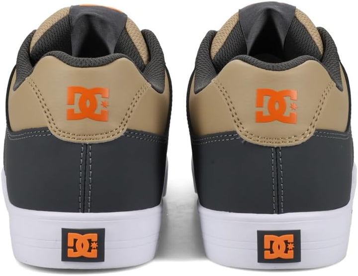 DC Pure Slim, Herren Sportschuhe - Skateboarding 42 EU Grey Tan Orange, 42 EU Grey Tan Orange