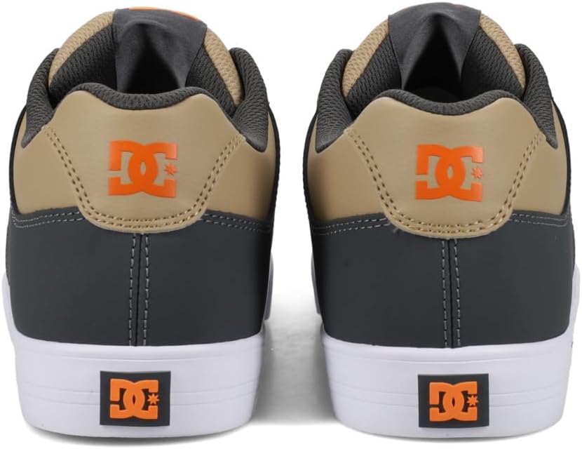 DC Pure Slim, Herren Sportschuhe - Skateboarding 42 EU Grey Tan Orange, 42 EU Grey Tan Orange