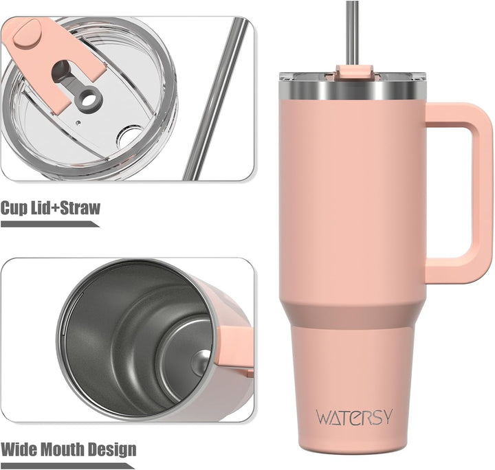 WATERSY 40oz Kaffeebecher to Go Thermobecher Doppelwandiger Edelstahl Vakuum Auslaufsicher Trinkbech
