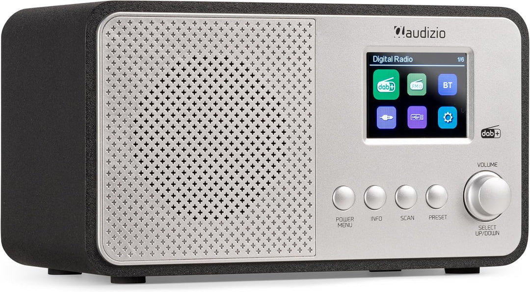 Audizio Avio - Kompaktes DAB Plus Radio mit Bluetooth, Digitalradio, FM & UKW, AUX, 30 Watt Lautspre