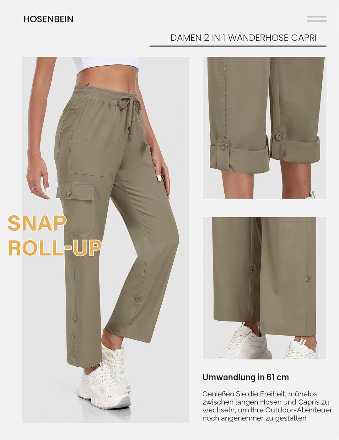 JINSHI Hosen Damen Cargohose Wanderhose Leichte Jogginghose Freizeithose Funktionshose Outdoorhose m
