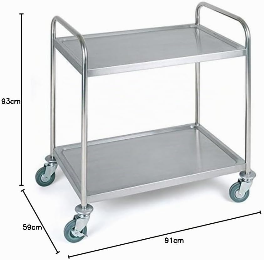 APS Servierwagen, Transportwagen, Servierwagen mit Zwei Böden, B x T x H: 91 x 59 x 93 cm, Abstand z