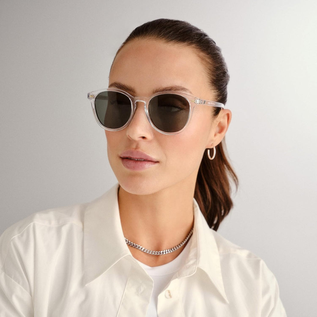 Le Specs BANDWAGON - Sonnenbrille für Damen und Herren Runde Rahmenform mit UV-Schutz Einheitsgrösse