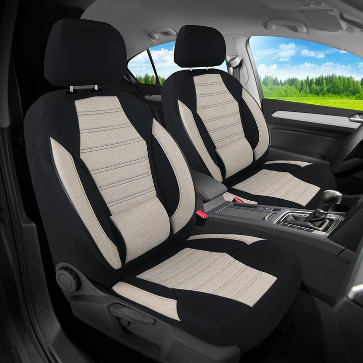 BREMER SITZBEZÜGE Mass Sitzbezüge Schonbezüge für Mercedes GLC X253 C253 KT105 KT105 - Schwarz/Beige