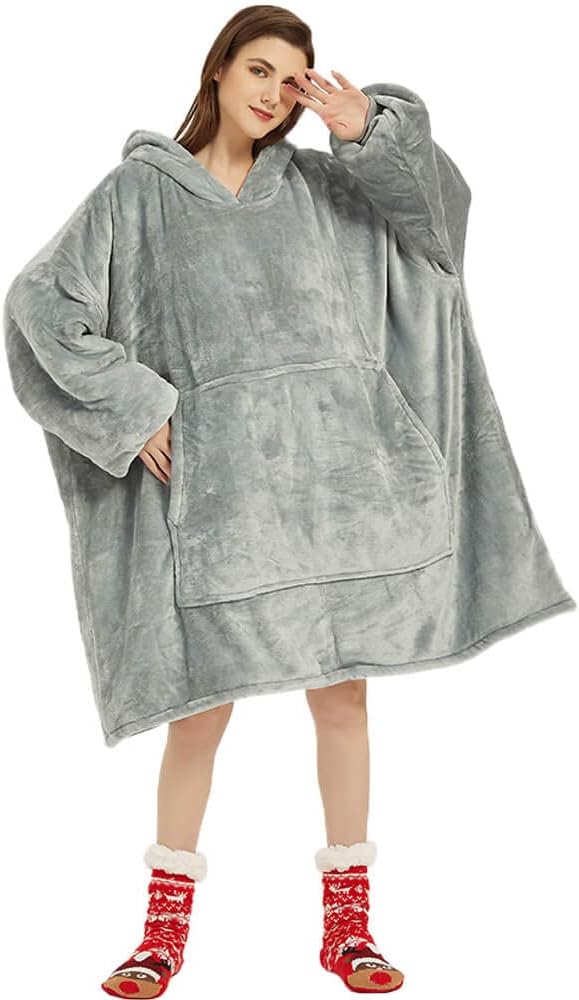 Übergrosse Hoodie Sweatshirt, Original Decke Sweatshirt, super weiche gemütliche warme komfortable R