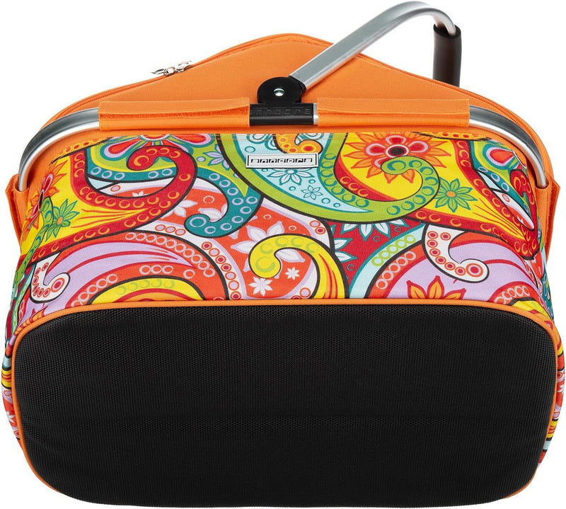 anndora Einkaufskorb 25 Liter Isolierkorb Picknick Kühlkorb - paisley orange Iso: Paisley